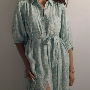 Maeve Floral Button-Up Dress. Size XL